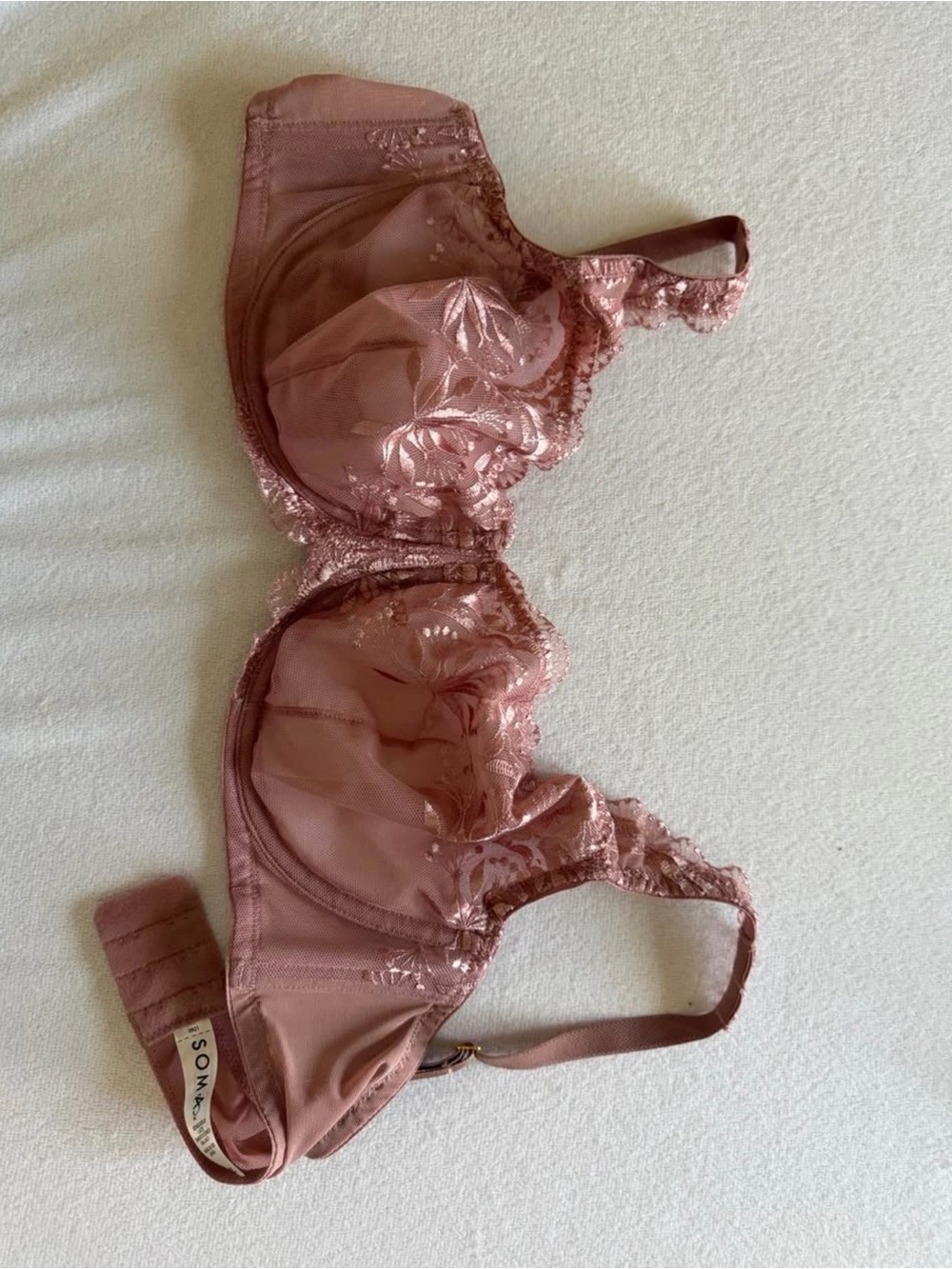 SOMA 36C Lace Underwire Bra - Dusty Rose